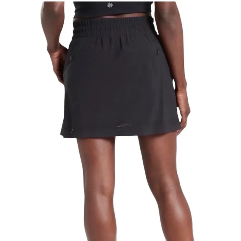 Athleta Baja Skort Skirt in Black Size 2 Activewear Tennis Travel *EUC